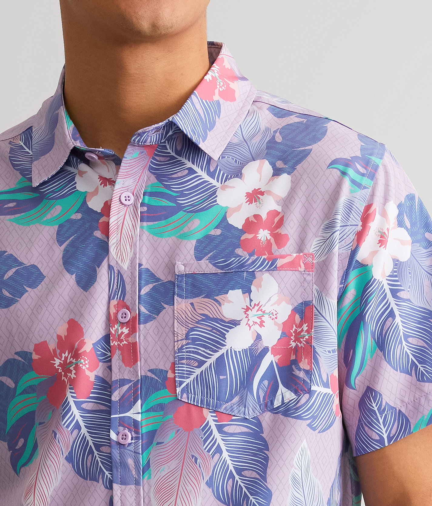 Talinors Tropical Geo Performance Stretch Shirt - Image 3
