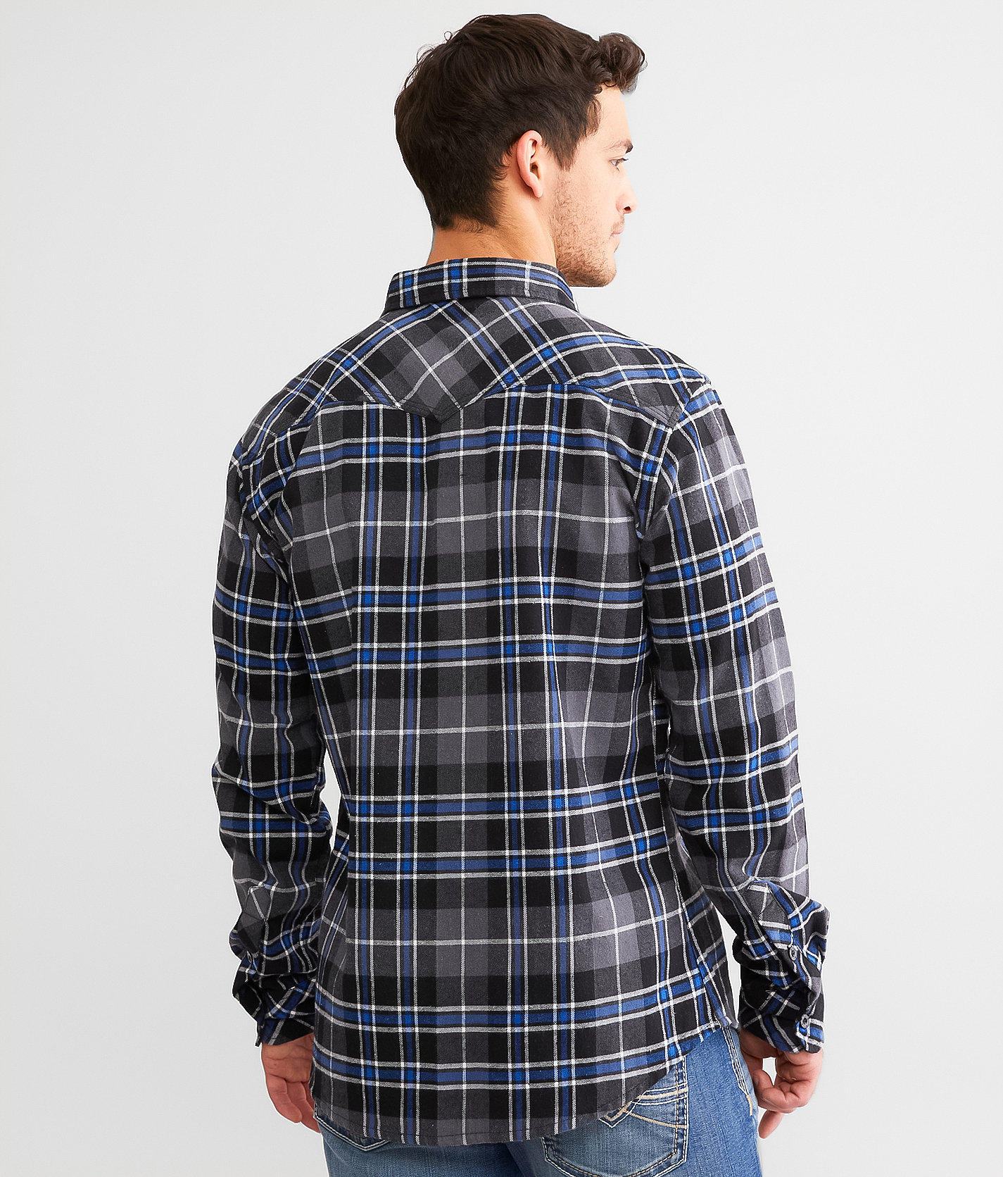 Talinors Brushed Plaid Athletic Shirt - Image 2