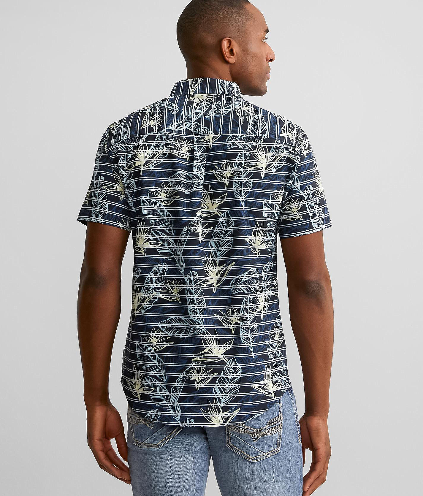 Talinors Tropical Striped Performance Stretch Shirt - Image 2