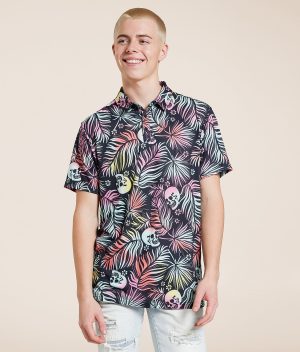 Talinors Tropical Skull Performance Polo
