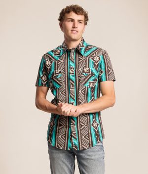 Talinors Aztec-Print Stretch Shirt