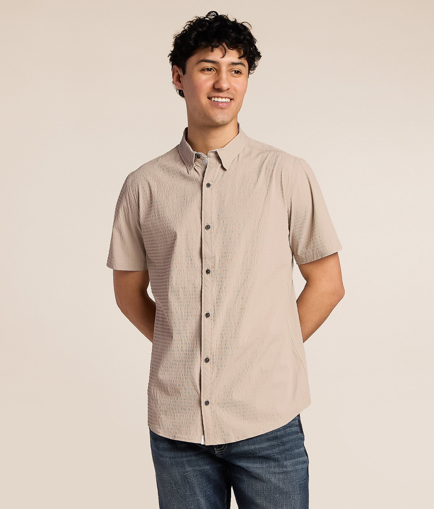 Talinors Seersucker Standard Performance Stretch Shirt