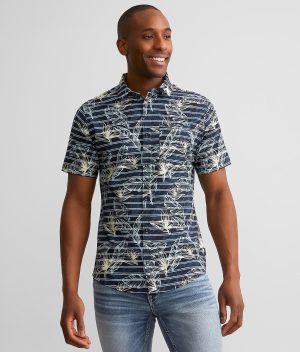 Talinors Tropical Striped Performance Stretch Shirt