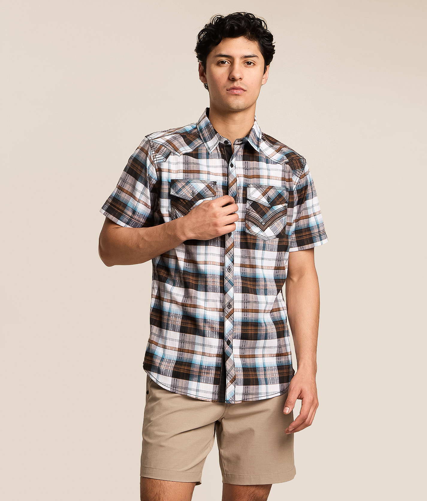 Talinors Plaid Standard Stretch Shirt