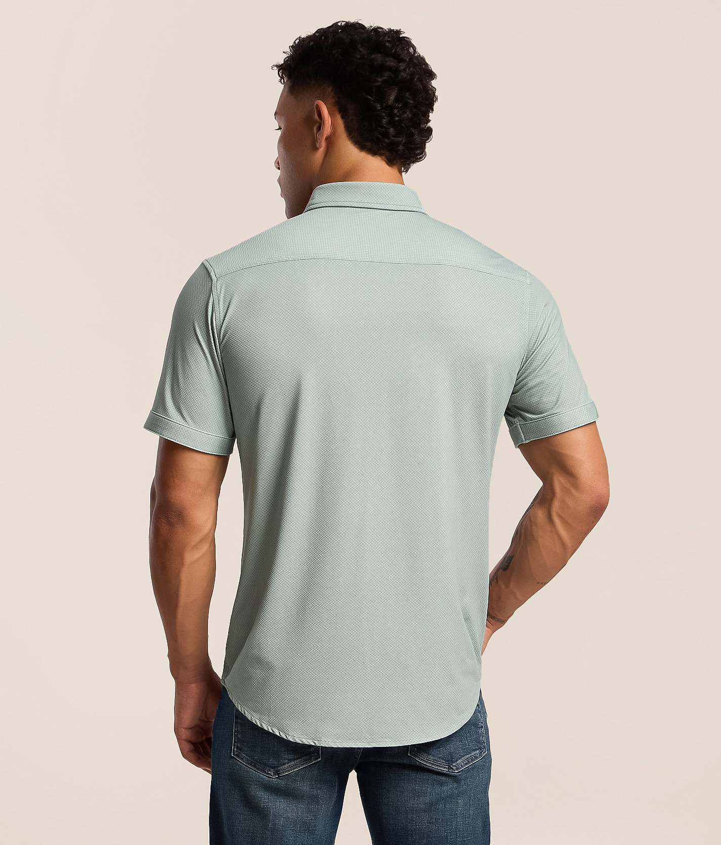 Talinors Textured Athletic Performance Knit Shirt - Image 2