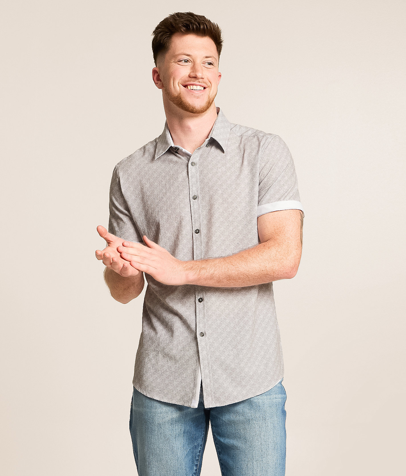 Talinors Textured Athletic Performance Stretch Shirt