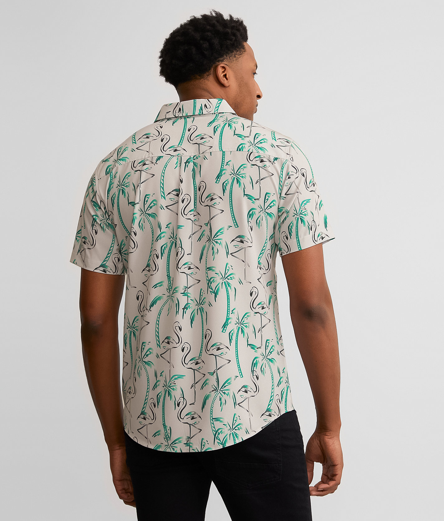 Talinors Flamingo Print Performance Stretch Shirt - Image 2