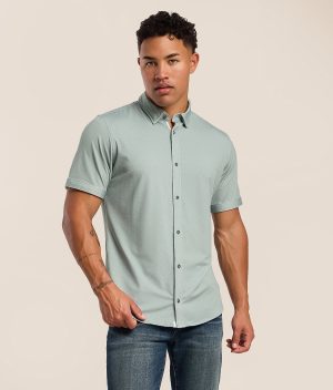 Talinors Textured Athletic Performance Knit Shirt