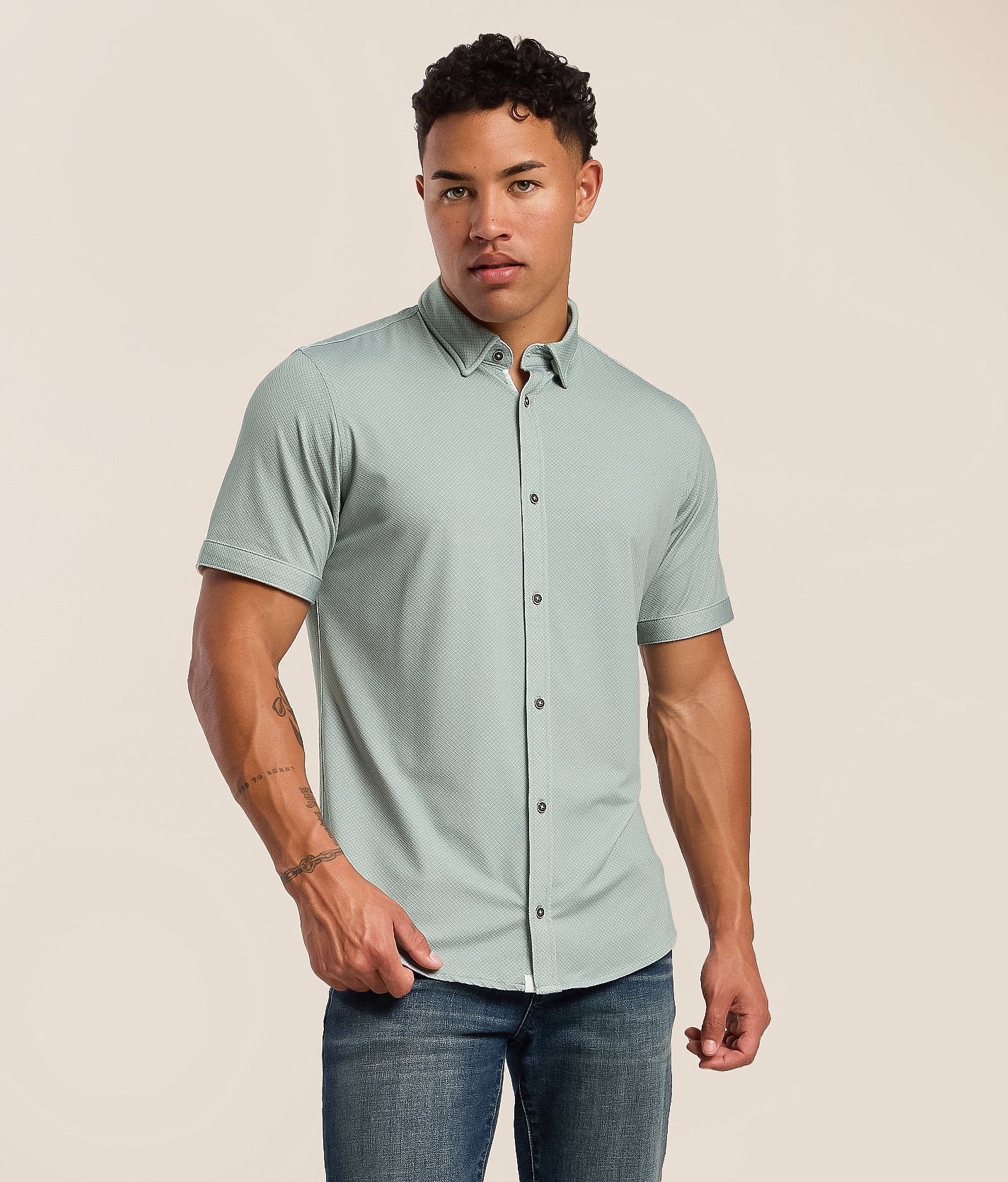 Talinors Textured Athletic Performance Knit Shirt