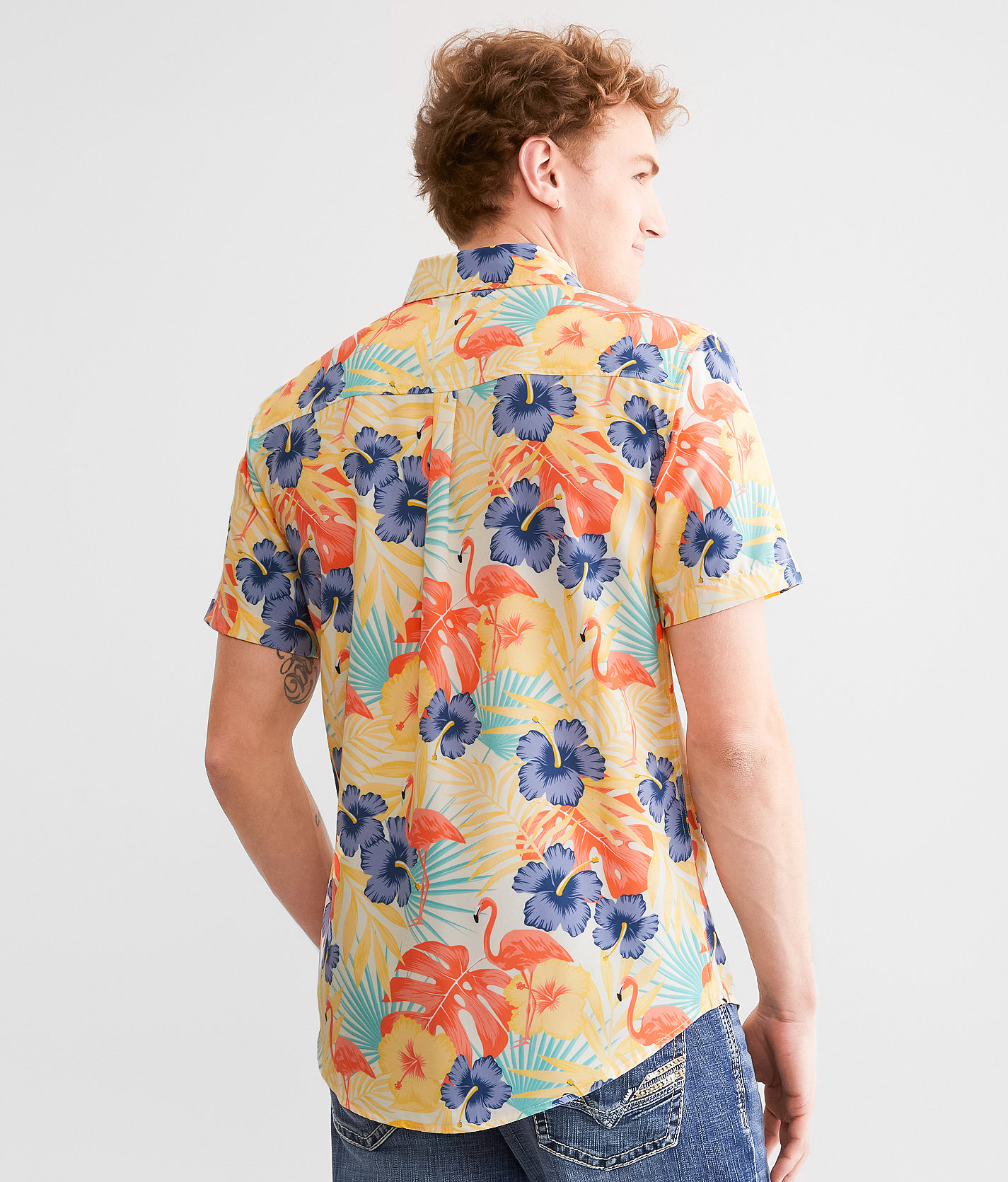 Talinors Tropical Flamingo Performance Stretch Shirt - Image 2