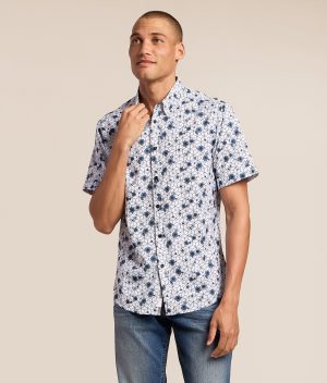 Talinors Floral Athletic Performance Stretch Shirt