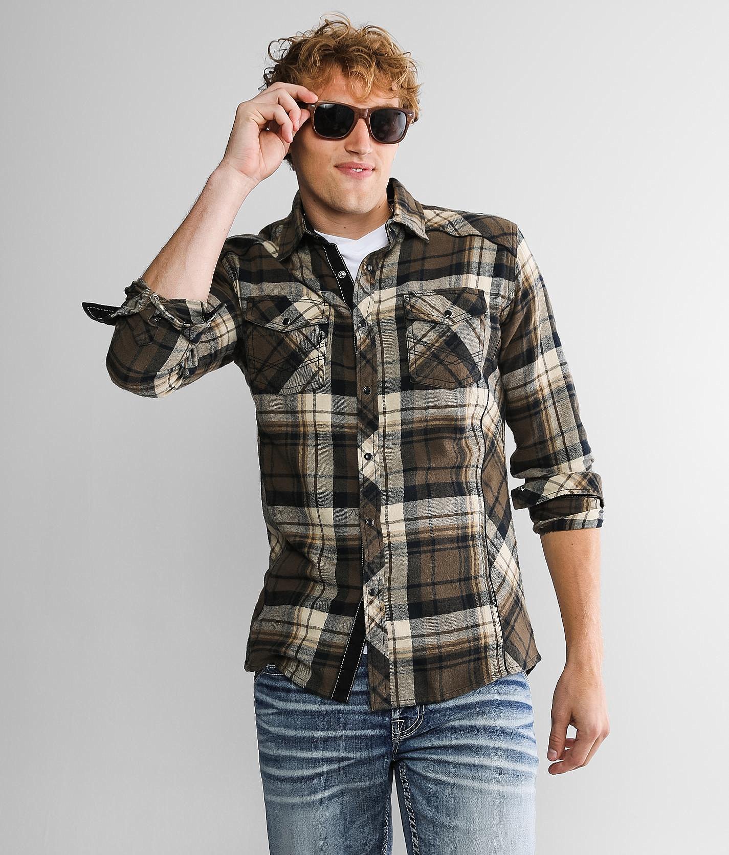Talinors Plaid Tailored Flannel Shirt
