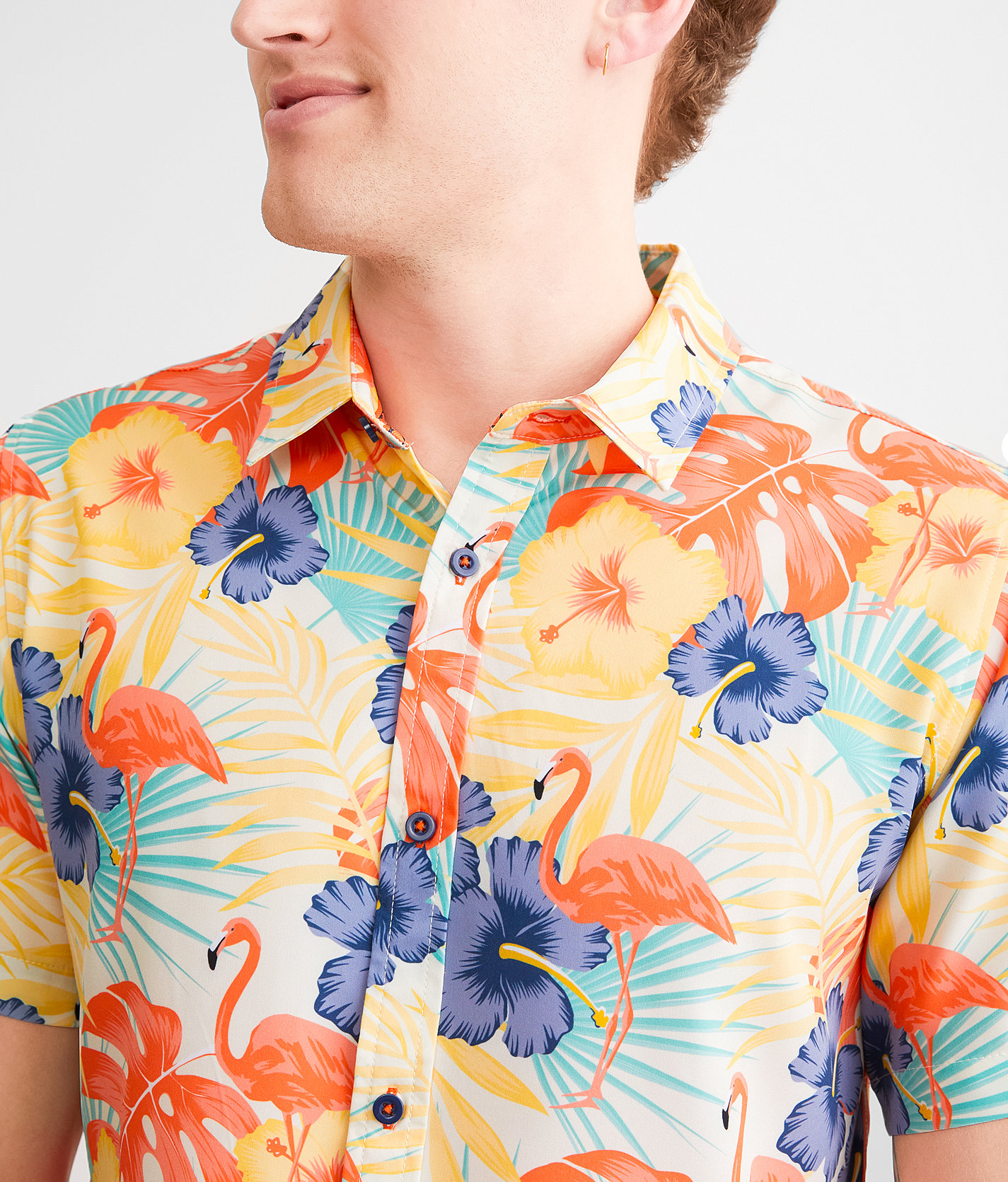 Talinors Tropical Flamingo Performance Stretch Shirt - Image 3
